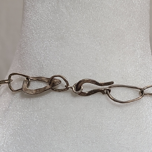 Silpada Sterling Link Necklace With Jade, Citrine, & Smoky Quartz - Retired - Picture 4 of 6